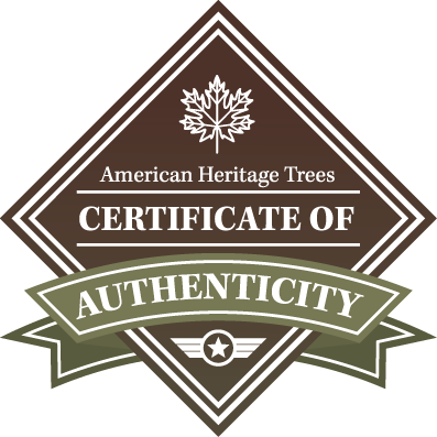 American Heritage Trees Certificate of Authenticity